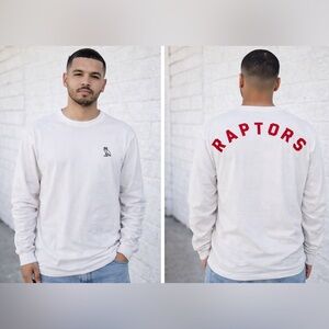 OVO White Long Sleeve Raptors Tee